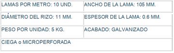 Hierros Carrasco Lama ancho 105